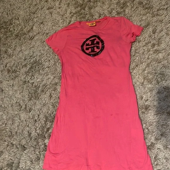 Tory Burch | Dresses | Tory Burch Tshirt Dress With Signature Patent Logo |  Poshmark